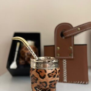Mate Imperial Animal Print + Bombilla De Acero